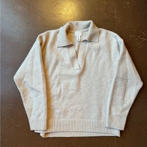 H&M Women's Polo Sweater in Oatmeal